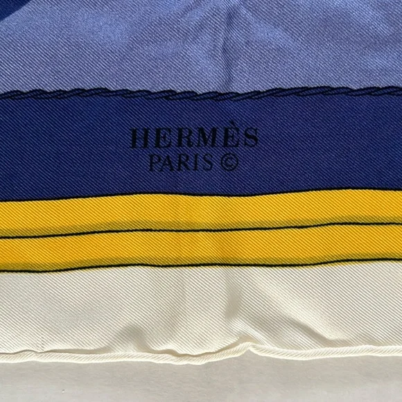 Vintage Hermès Attelages" silk scarf 90cm - Picture 3 of 5